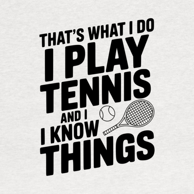 That's What I Do I Play Tennis and I Know Things by Frank Ring