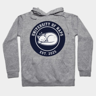 University of Naps Sleeping Cat Crest Hoodie