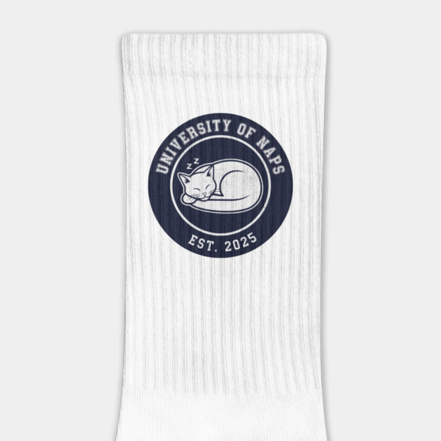 University of Naps Sleeping Cat Crest by Designed By Marty