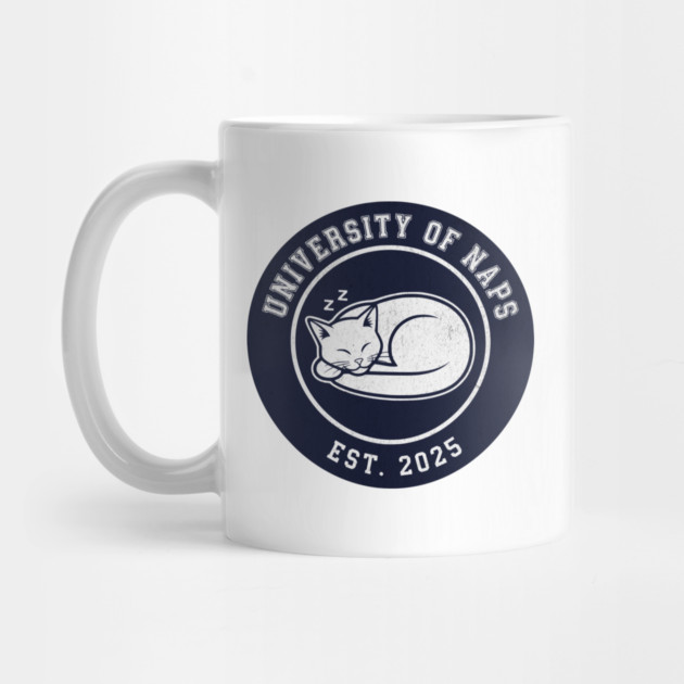 University of Naps Sleeping Cat Crest by Designed By Marty