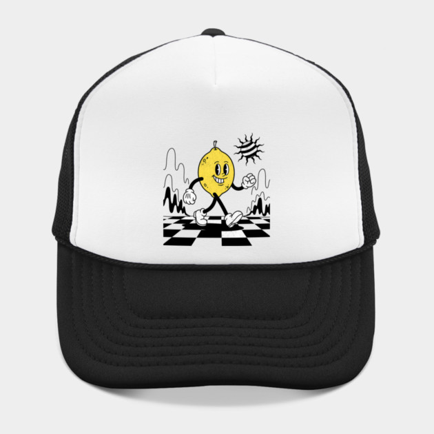 Lucky Lemon Retro Cartoon Checkerboard by Designed By Marty