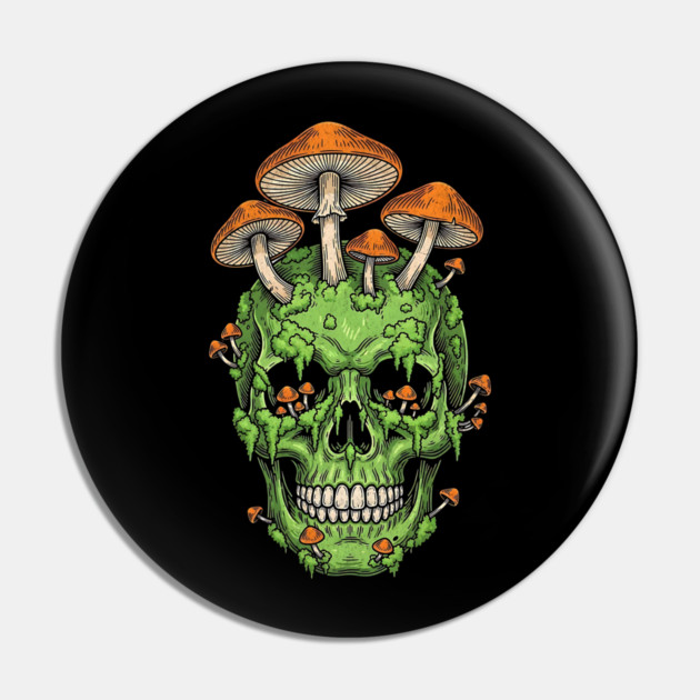 Fungi of the Fallen Mossy Skull Mushrooms Pin by Designed By Marty