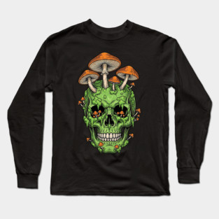 Fungi of the Fallen Mossy Skull Mushrooms Long Sleeve T-Shirt