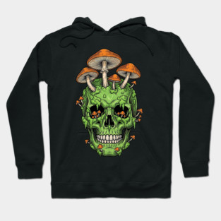 Fungi of the Fallen Mossy Skull Mushrooms Hoodie