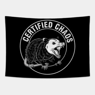 Certified Chaos Possum Emblem Tapestry