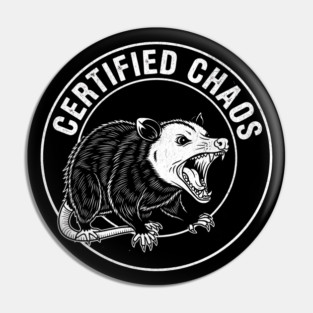 Certified Chaos Possum Emblem Pin
