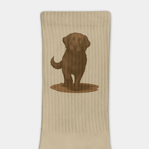 Chocolate Labrador Retriever Illustration – Cute Chocolate Lab Dog Art by DonWillisJrArt