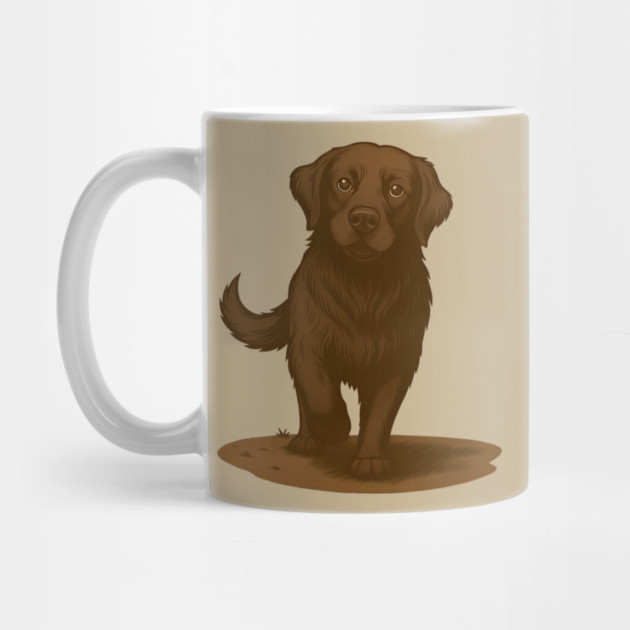 Chocolate Labrador Retriever Illustration – Cute Chocolate Lab Dog Art by DonWillisJrArt