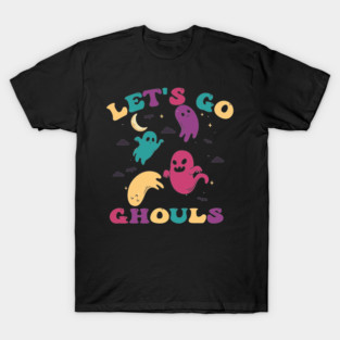 Let’s Go Ghouls – Cute Boo Ghost Funny Halloween Retro Design T-Shirt
