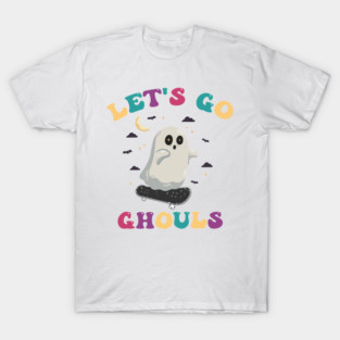Let’s Go Ghouls – Cute Boo Ghost Funny Halloween Retro Design T-Shirt