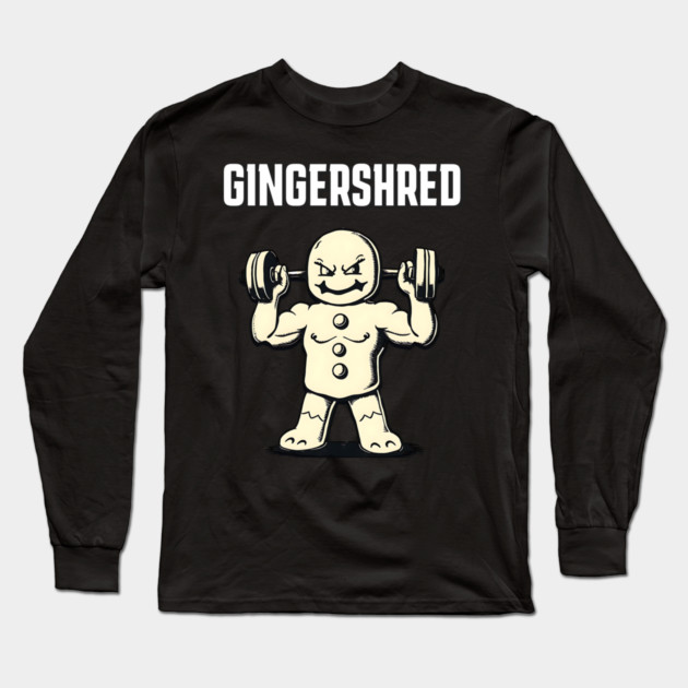 Gingershred Workout Long Sleeve T-Shirt by Pixel Threads 