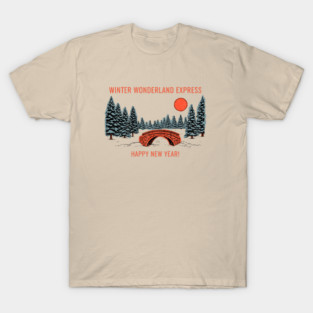 Winter Wonderland Express Scenic Bridge T-Shirt