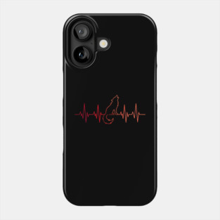 Wolf Heartbeat Animal Lover Gift Phone Case