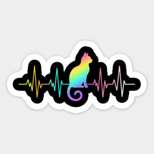 Cat Heartbeat, Pet Lover Gift Magnet