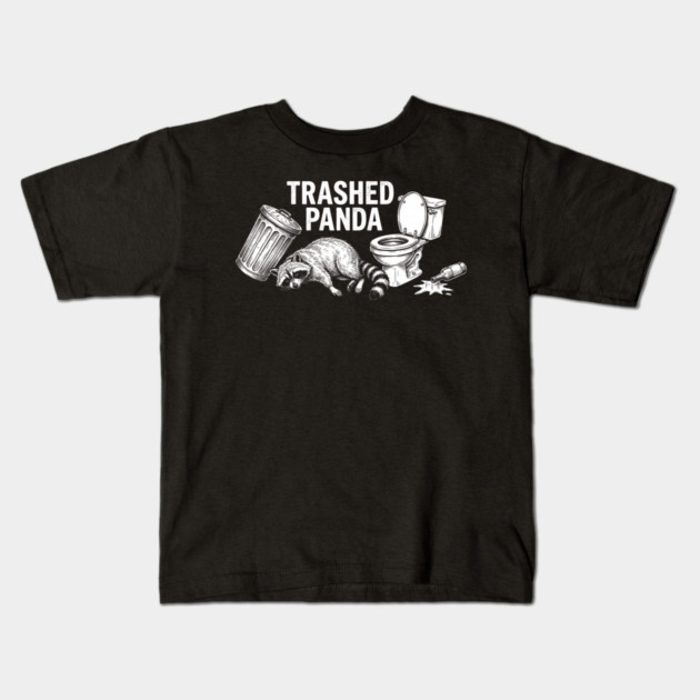Trashed Panda Animal Lovers Gift Kids T-Shirt by ArtistTee ⭐⭐⭐⭐⭐
