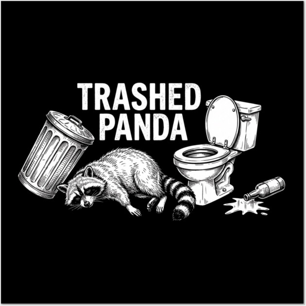 Trashed Panda Animal Lovers Gift Wall Art by ArtistTee ⭐⭐⭐⭐⭐