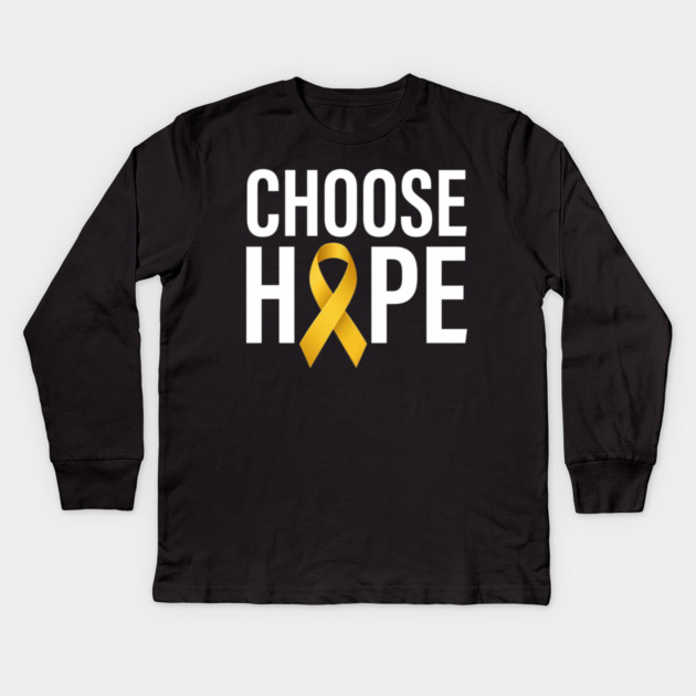 Choose Hope Awareness Kids Long Sleeve T-Shirt by ArtistTee ⭐⭐⭐⭐⭐