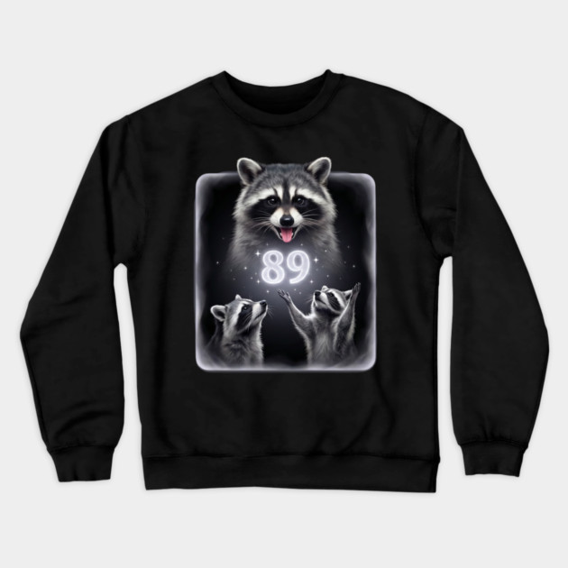 89 Birthday Raccoon Lover Gift Crewneck Sweatshirt by ArtistTee ⭐⭐⭐⭐⭐