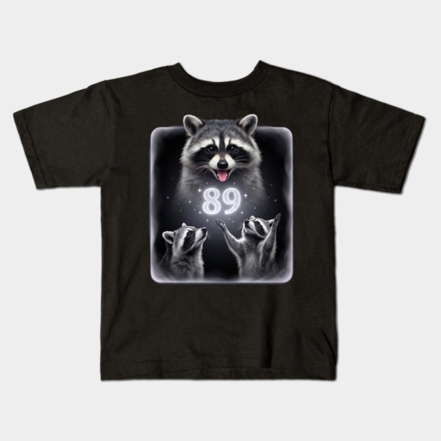 89 Birthday Raccoon Lover Gift Kids T-Shirt by ArtistTee ⭐⭐⭐⭐⭐