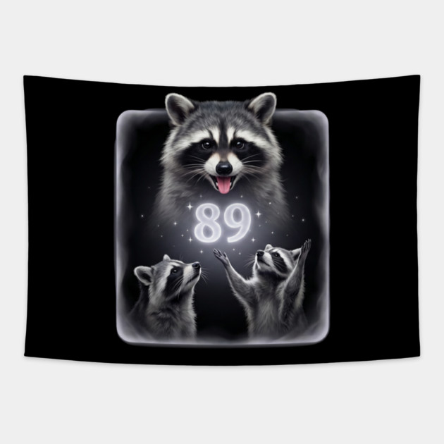 89 Birthday Raccoon Lover Gift Tapestry by ArtistTee ⭐⭐⭐⭐⭐