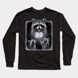 89 Birthday Raccoon Lover Gift Long Sleeve T-Shirt