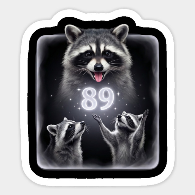 89 Birthday Raccoon Lover Gift Sticker by ArtistTee ⭐⭐⭐⭐⭐
