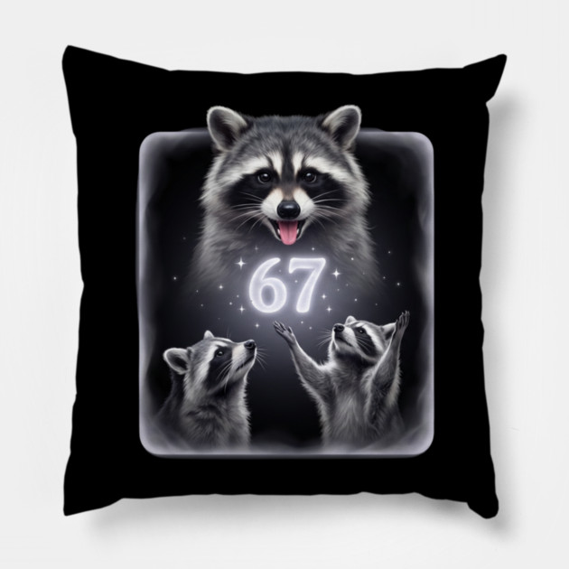 67 Raccoon Birthday Gift for Animal Lovers Pillow by ArtistTee ⭐⭐⭐⭐⭐