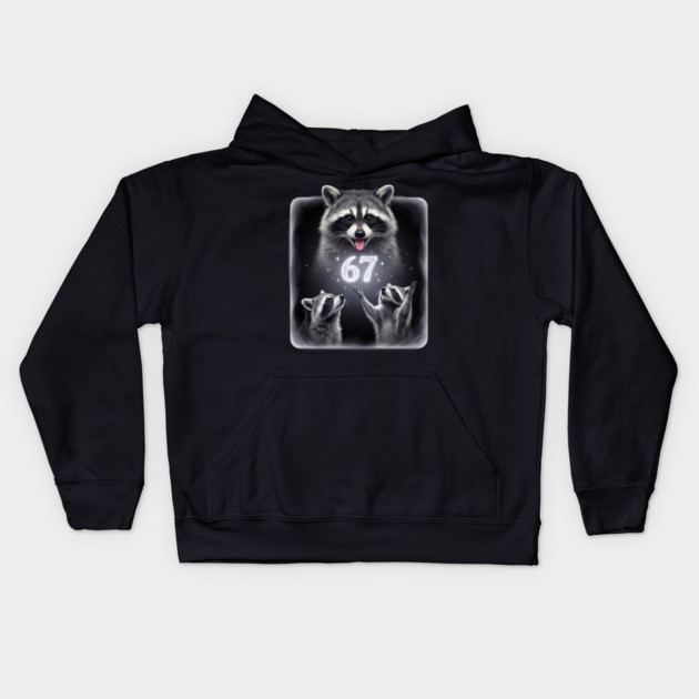67 Raccoon Birthday Gift for Animal Lovers Kids Hoodie by ArtistTee ⭐⭐⭐⭐⭐