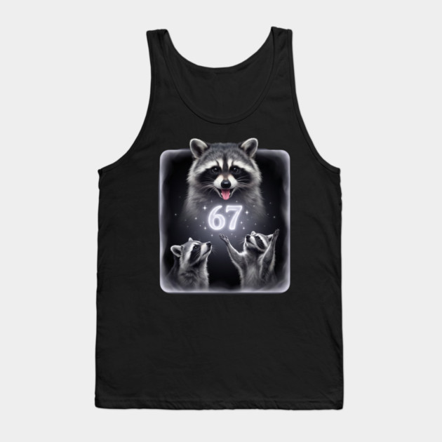 67 Raccoon Birthday Gift for Animal Lovers Tank Top by ArtistTee ⭐⭐⭐⭐⭐