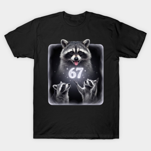 67 Raccoon Birthday Gift for Animal Lovers T-Shirt by ArtistTee ⭐⭐⭐⭐⭐