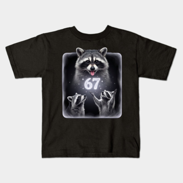 67 Raccoon Birthday Gift for Animal Lovers Kids T-Shirt by ArtistTee ⭐⭐⭐⭐⭐