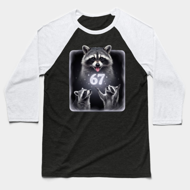 67 Raccoon Birthday Gift for Animal Lovers Baseball T-Shirt by ArtistTee ⭐⭐⭐⭐⭐