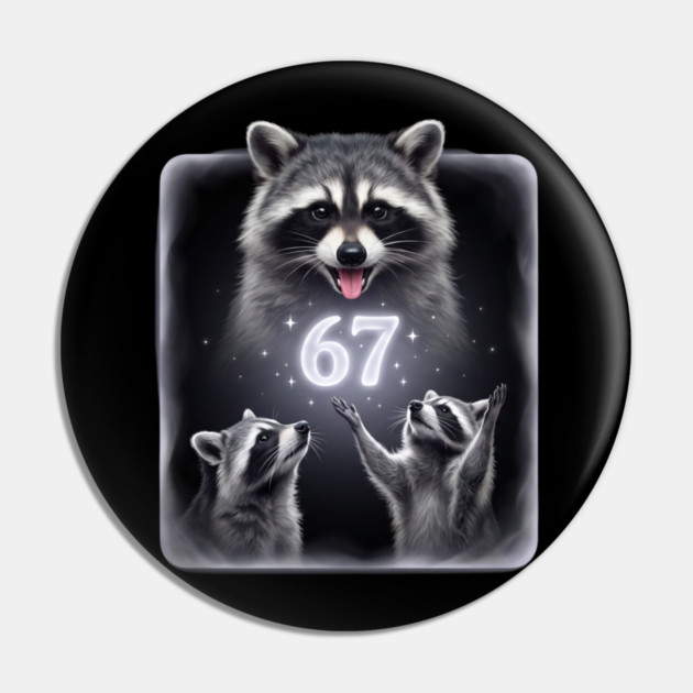 67 Raccoon Birthday Gift for Animal Lovers Pin by ArtistTee ⭐⭐⭐⭐⭐