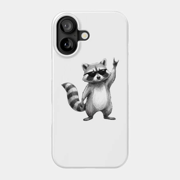 Rock On Raccoon, Animal Lovers Gift Phone Case by ArtistTee ⭐⭐⭐⭐⭐