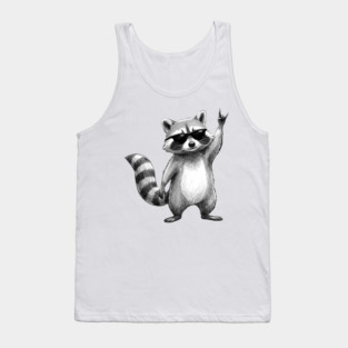 Rock On Raccoon, Animal Lovers Gift Tank Top