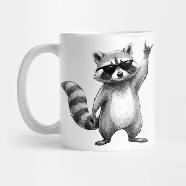 Rock On Raccoon, Animal Lovers Gift by ArtistTee ⭐⭐⭐⭐⭐