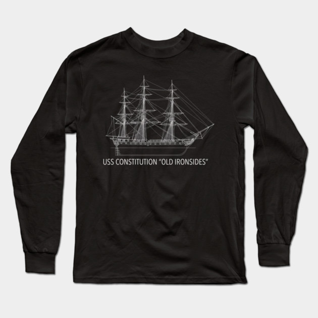 USS Constitution Old Ironsides: Naval History Enthusiasts Long Sleeve T-Shirt by ArtistTee ⭐⭐⭐⭐⭐