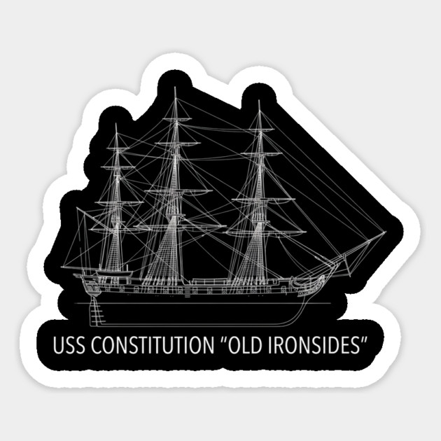USS Constitution Old Ironsides: Naval History Enthusiasts Sticker by ArtistTee ⭐⭐⭐⭐⭐