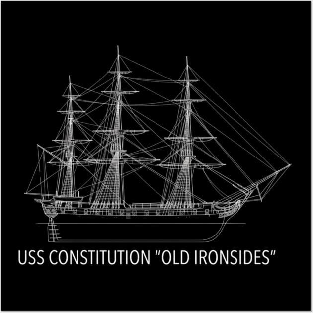 USS Constitution Old Ironsides: Naval History Enthusiasts Wall Art by ArtistTee ⭐⭐⭐⭐⭐