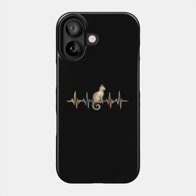 Cat Heartbeat for Cat Lovers Phone Case by ArtistTee ⭐⭐⭐⭐⭐