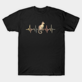 Cat Heartbeat for Cat Lovers T-Shirt