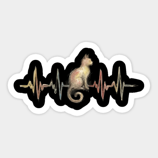 Cat Heartbeat for Cat Lovers Magnet by ArtistTee ⭐⭐⭐⭐⭐