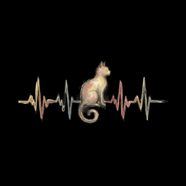 Cat Heartbeat for Cat Lovers by ArtistTee ⭐⭐⭐⭐⭐