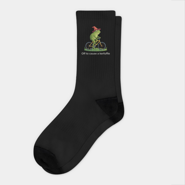 Off to cause a kerfuffle - Frog Lovers Gift Socks by ArtistTee ⭐⭐⭐⭐⭐