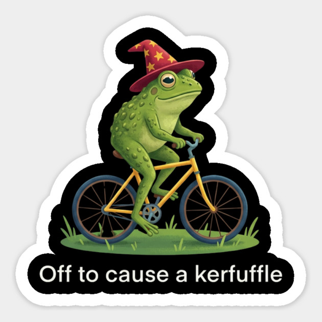 Off to cause a kerfuffle - Frog Lovers Gift Magnet by ArtistTee ⭐⭐⭐⭐⭐