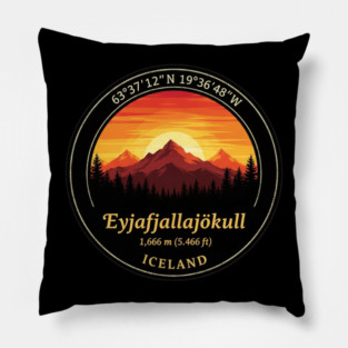 Eyjafjallajökull Iceland Sunset Pillow