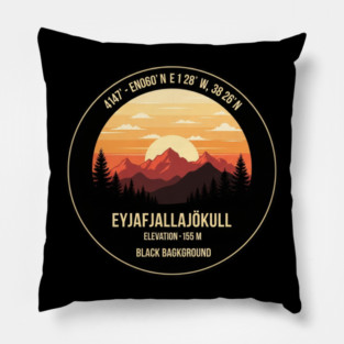 Eyjafjallajökull Iceland Sunset Round Pillow