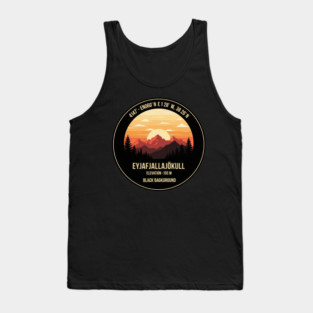 Eyjafjallajökull Iceland Sunset Round Tank Top