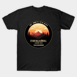 Eyjafjallajökull Iceland Sunset Round T-Shirt