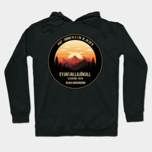 Eyjafjallajökull Iceland Sunset Round Hoodie
